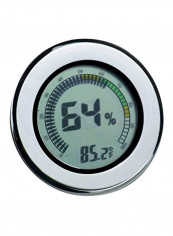Circular Digital Hygrometer White/Black