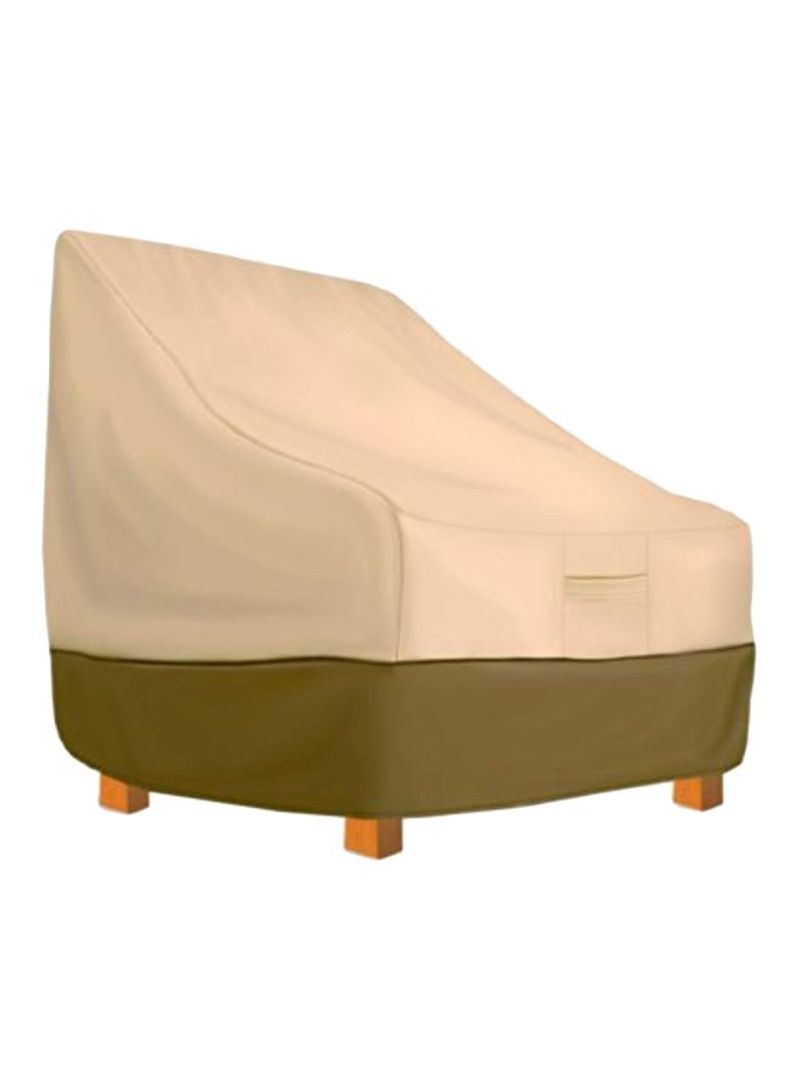 Ottoman Chair Cover Beige/Brown M