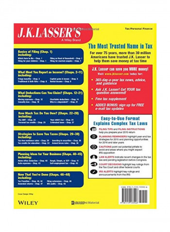 Your Income Tax 2016: For Preparing Your 2015 Tax Return Paperback 6