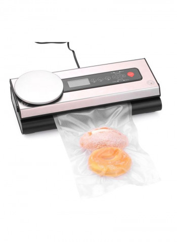 2-In-1 Vacuum Sealer With Built-In Kitchen Scale Silver/Black 35.5x14.5x9centimeter