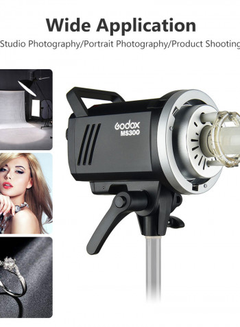 MS300 Studio Flash Strobe Light Monolight Black