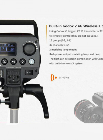 MS300 Studio Flash Strobe Light Monolight Black