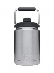 Vacuum Insulated Rambler Jug With Cap Silver/Black 10x6inch