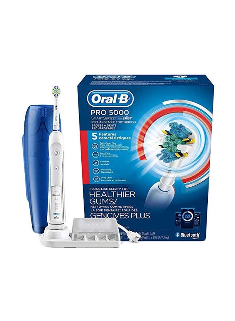 Pro 5000 Smartseries Rechargeable Toothbrush White
