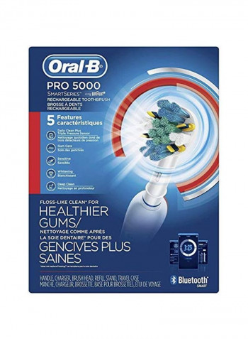 Pro 5000 Smartseries Rechargeable Toothbrush White
