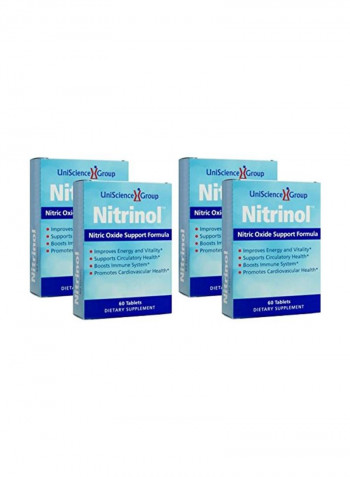 4 Packs Of Nitrinol Set - 60 Tablets