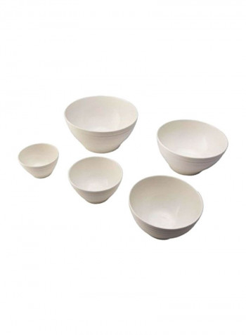5-Piece Stacking Bowl Set White
