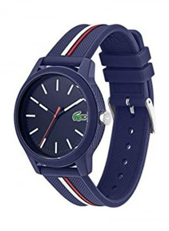 Men's Stylish Analog Quartz Watch with Silicone Strap