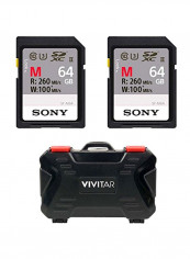 2-Piece UHS-II SDXC Memory Card With Memory Card Holder 64GB Black