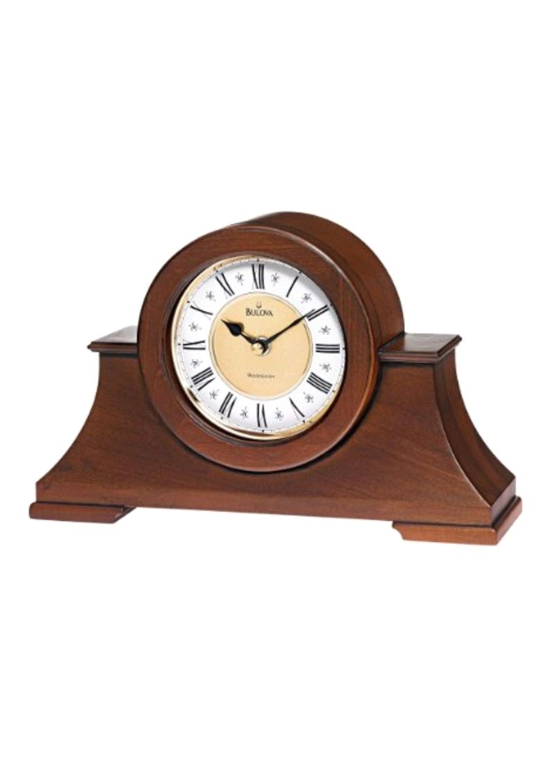 Clock With Westminster Chime Brown/White 7.75x3.25inch