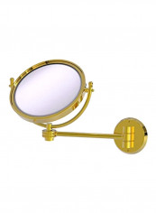 Wall Mounted 2X Magnification Makeup Mirror Gold 8inch
