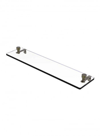 Brass Towel Shelf Silver/Clear 22inch