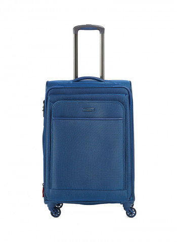 Softside 3 Piece Luggage Trolley Set Blue