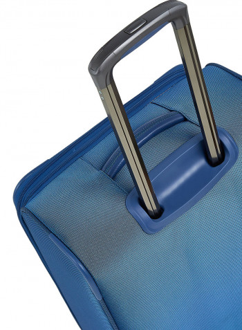 Softside 3 Piece Luggage Trolley Set Blue
