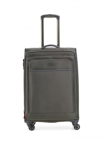 Softside 3 Piece Luggage Trolley Set Grey