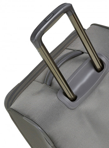 Softside 3 Piece Luggage Trolley Set Grey
