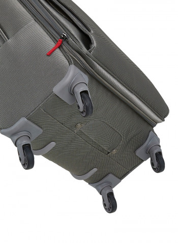 Softside 3 Piece Luggage Trolley Set Grey