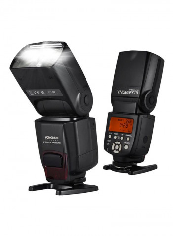 Wireless TTL Slave Flash Speedlite For Canon DSLR Camera 6x7.8x19centimeter Black