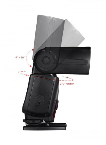 Wireless TTL Slave Flash Speedlite For Canon DSLR Camera 6x7.8x19centimeter Black