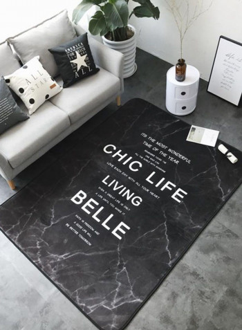 Modern Simple English Letters Pattern Anti-Slip Carpet Multicolour 150x195centimeter