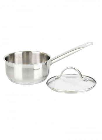 8-Piece Gabriela Cookware Set With Lid Silver/Clear 26х19centimeter