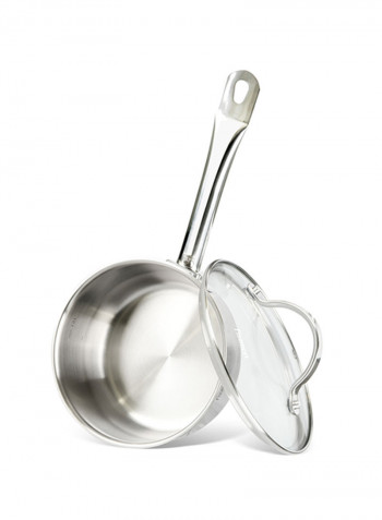 8-Piece Gabriela Cookware Set With Lid Silver/Clear 26х19centimeter