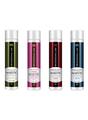 Pack Of 4 Brazilian Organic Hair Treatment Kit 2x Shampoo 300, 1x Organic Hair Cream 300, 1x Conditioner 300ml