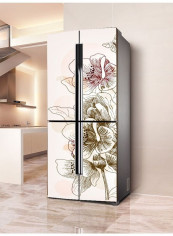 Flower Themed Wall Sticker White/Pink/Green 60x90cm