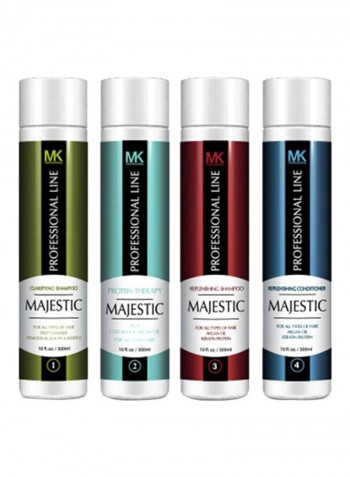 Pack Of 4 Protein Therapy Hair Treatment Kit 2x Shampoo 300, 1x Hair Protein 300, 1x Conditioner 300ml