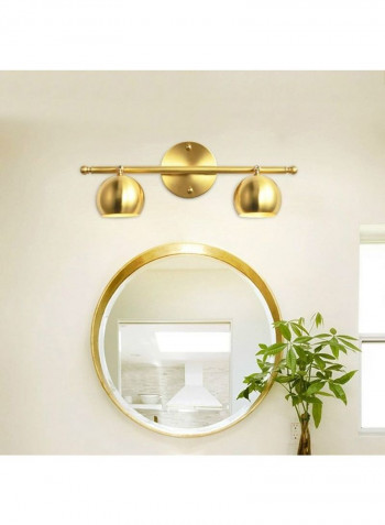 E27 LED Retro Copper Mirror Headlights Gold 65*20*25centimeter