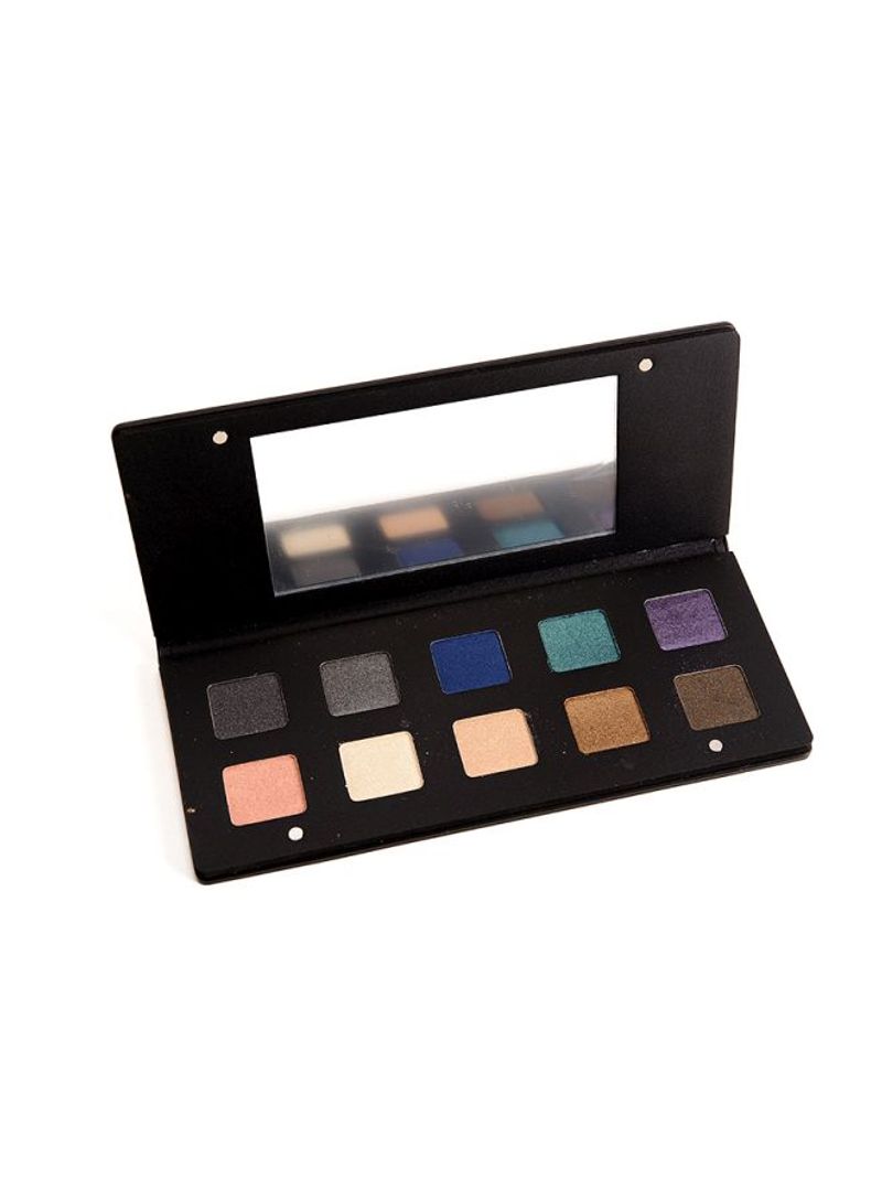 10-Shades Eyeshadow Palette With Mirror Beige/Pink/Blue
