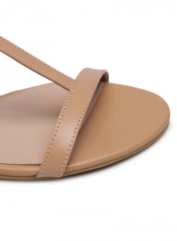Casual Flat Sandals Beige