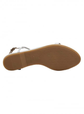 Casual Flat Sandals White/Beige