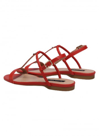 Casual Flat Sandals Red