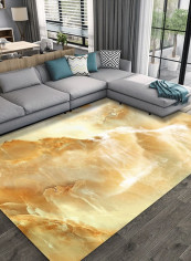 Home Rug Simple Luxury Abstract Anti-Slip Living Room Bedroom Floor Mat Yellow 120*160(W*L)cmcm