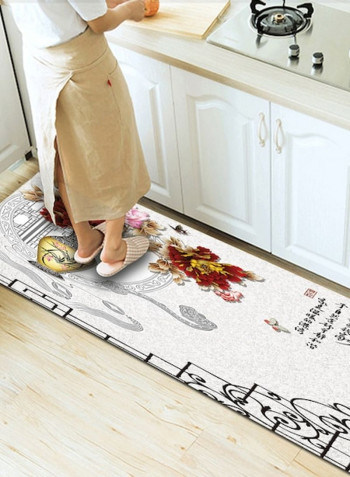 Home Rug Chinese Style Flower Vase Print Non-Slip Living Room Bedroom Floor Mat multicolour 120*160(W*L)cmcm