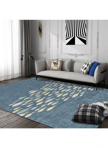 Modern Simple Cute Pattern Rectangle Comfy Anti-Slip Rug Blue 120*160(W*L)cmcm