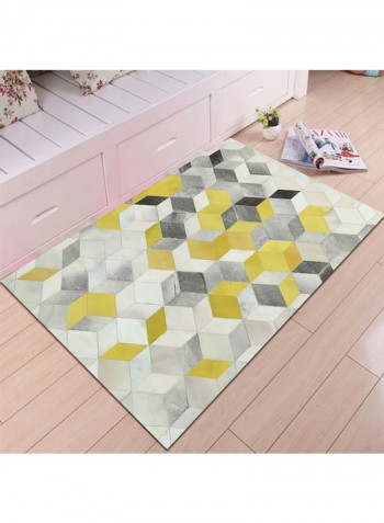 Bedroom Floor Nordic Style Creative Geometric Anti-Slip Bedside Rug Yellow 120*160(W*L)cmcm