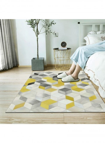 Bedroom Floor Nordic Style Creative Geometric Anti-Slip Bedside Rug Yellow 120*160(W*L)cmcm