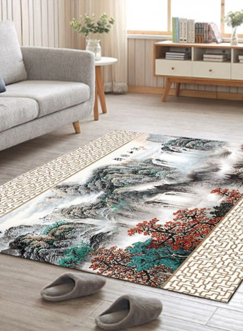Home Rug Chinese Landscape Print Non-Slip Living Room Bedroom Floor Mat multicolour 120*160(W*L)cmcm