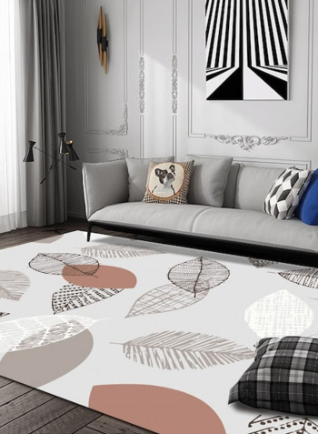 Home Door Modern Fresh Style Leaves Pattern Thick Anti-Skidding Rug multicolour 120*160(W*L)cmcm