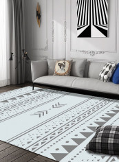 Simple Modern Style Living Room Bedroom Anti-Slip Fashion Carpet Grey 120*160(W*L)cmcm