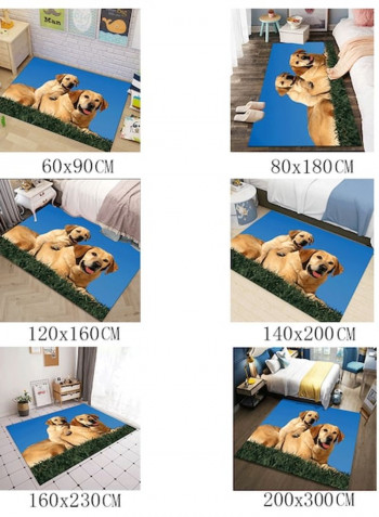 1 Piece Durable Carpet Cute Dogs Pattern Home Rectangular Rug multicolour 120*160(W*L)cmcm
