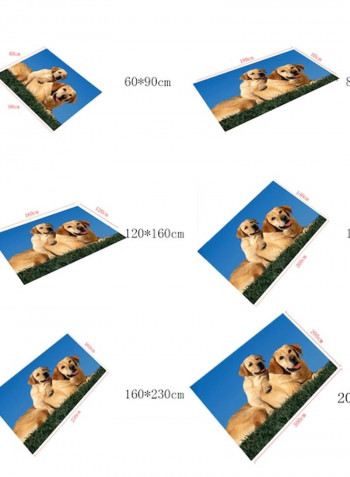 1 Piece Durable Carpet Cute Dogs Pattern Home Rectangular Rug multicolour 120*160(W*L)cmcm
