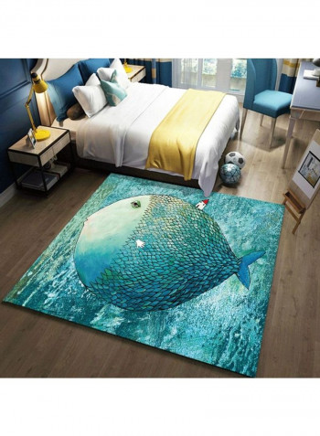 3D Sea Themed Pattern Rectangle Rug Green 120*160(W*L)cmcm