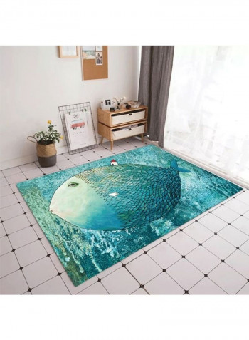 3D Sea Themed Pattern Rectangle Rug Green 120*160(W*L)cmcm