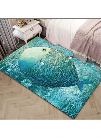 3D Sea Themed Pattern Rectangle Rug Green 120*160(W*L)cmcm