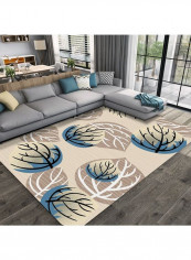 Modern Style Leaf Print Living Room Bedroom Anti-Slip Fashion Carpet multicolour 120*160(W*L)cmcm