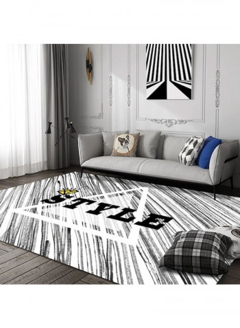 Nordic Style Living Room Bedroom Anti-Slip Fashion Carpet Black 120*160(W*L)cmcm