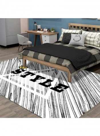 Nordic Style Living Room Bedroom Anti-Slip Fashion Carpet Black 120*160(W*L)cmcm
